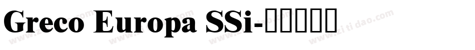 Greco Europa SSi字体转换